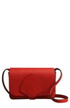 Burberry Hampshire Leather Crossbody Bag - Red