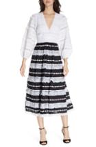 Women's Ulla Johnson Charline Bicolor Midi Dress - White