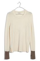 Women's Madewell Fremont Colorblock Pullover Sweater, Size - White