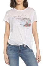 Women's Bp. France Tie Hem Graphic Tee, Size - White