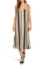 Women's Rvca Jasmine Stripe Midi Dress - Beige