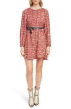 Women's Isabel Marant Etoile Tockya Print Linen Swing Dress Us / 34 Fr - Red