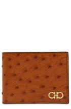 Men's Salvatore Ferragamo Ostrich Leather Billfold -