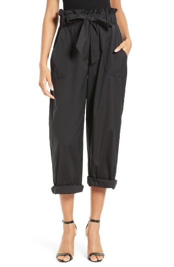Women's Milly Gathered Stretch Poplin Pants