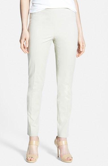 Women's Lafayette 148 New York 'chrystie' Stretch Twill Pants - White
