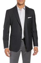 Men's John W. Nordstrom Traditional Fit Plaid Wool Sport Coat R - Grey