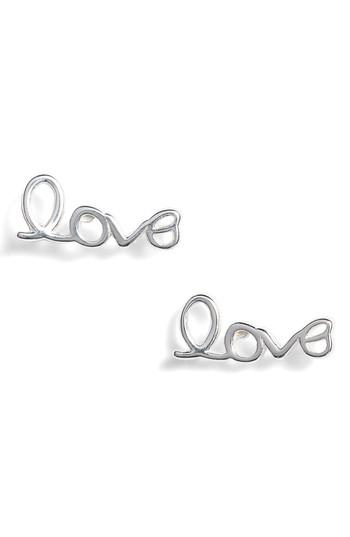 Women's Argento Vivo Love Stud Earrings