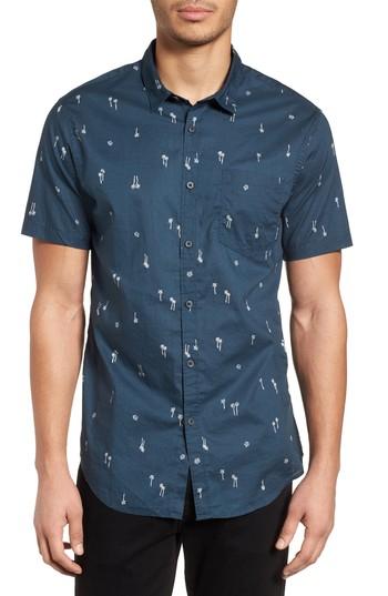 Men's Billabong Sundays Mini Short Sleeve Shirt - Blue