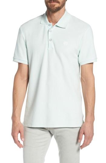 Men's Rag & Bone Embroidered Dagger Pique Polo - Blue
