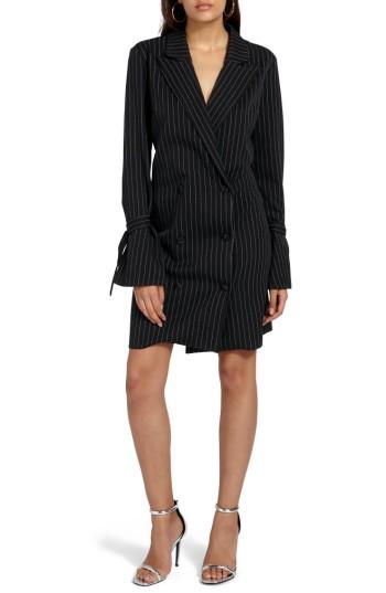 Women's Missguided Double Breasted Suit Dress Us / 6 Uk - Black