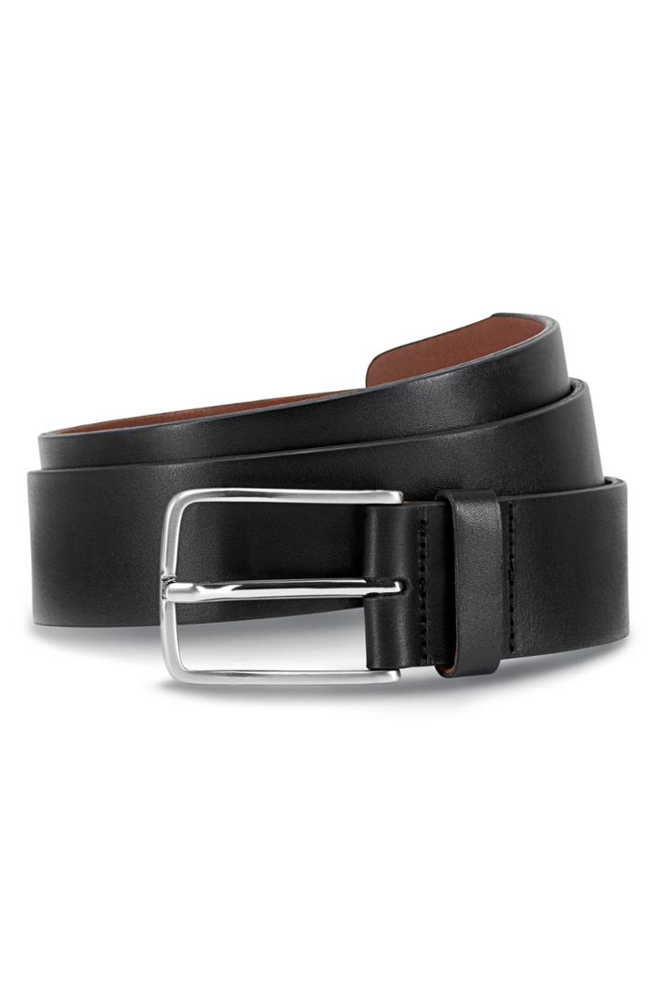 Men's Allen Edmonds Broadway Avenue Leather Belt - Black Calfskin