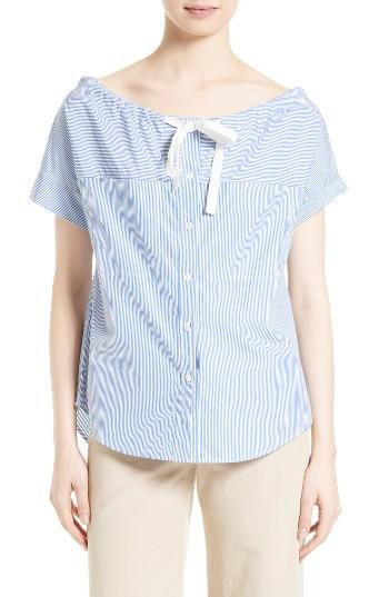 Women's Theory Velvela Stripe Cotton Top