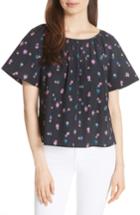 Women's Rebecca Taylor Farren Flower Bow Back Blouse - Blue