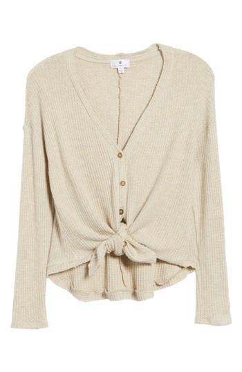 Women's Socialite Thermal Button Front Shirt - Beige