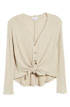 Women's Socialite Thermal Button Front Shirt - Beige