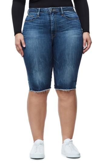Women's Good American High Waist Denim Bermuda Shorts