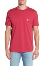 Men's Psycho Bunny Applique Pocket T-shirt - Red