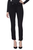 Women's Good American Good Straight High Waist Tulip Hem Jeans - Black