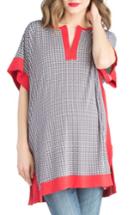 Women's Lilac Clothing Caftan Maternity Cover-up Top - Blue