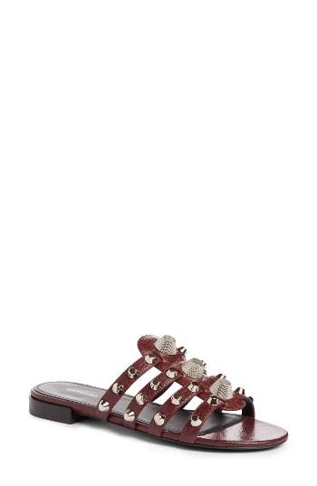 Women's Balenciaga Studded Slide Sandal Us / 36eu - Red