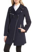 Women's Derek Lam 10 Crosby Double-face Wool Moto Style Coat - Blue
