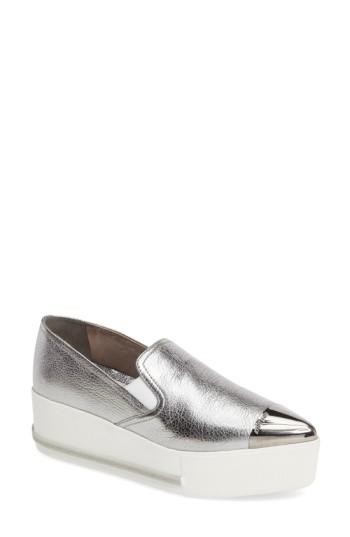 Women's Miu Miu Metal Cap Toe Platform Sneaker .5us / 34.5eu - Metallic