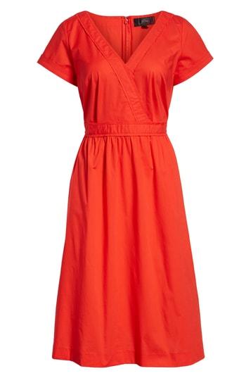 Women's J.crew Short-sleeve V-neck Midi Dress