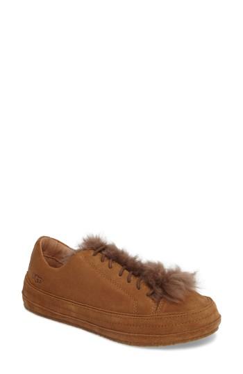 Women's Ugg Blake Genuine Shearling Sneaker .5 M - Brown