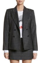 Women's Ashley Williams Executive Plaid Wool Jacket - Grey