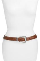 Women's Rebecca Minkoff Braided Leather Belt - Luggage