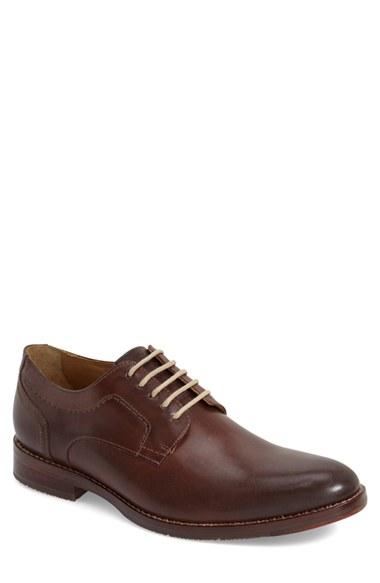 Men's Johnston & Murphy 'garner' Plain Toe Derby M - Brown