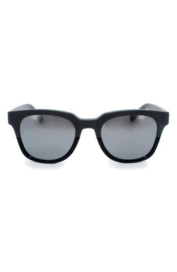 Women's Glassing Jungle 50mm Retro Sunglasses - Black/ Mirror