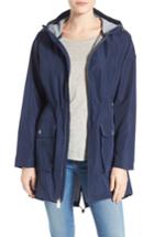 Women's Michael Michael Kors Hooded Raincoat - Blue