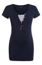 Women's Noppies 'elise' Stretch Jersey Maternity/nursing Top - Blue