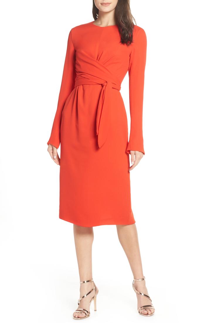 Women's Fame And Partners The Peridot Open Back Dress - Orange