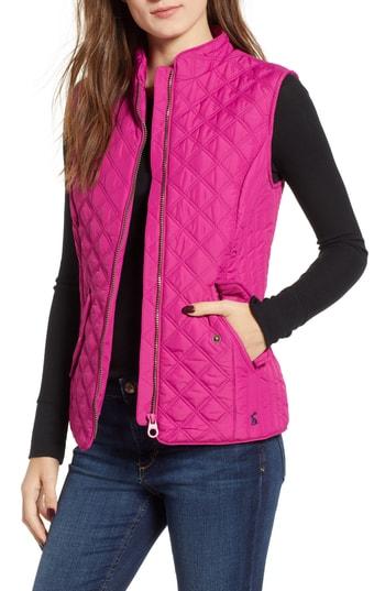 Women's Joules Minx Quilted Vest - Purple