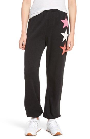 Women's Wildfox Arcade Star Sweatpants - Black