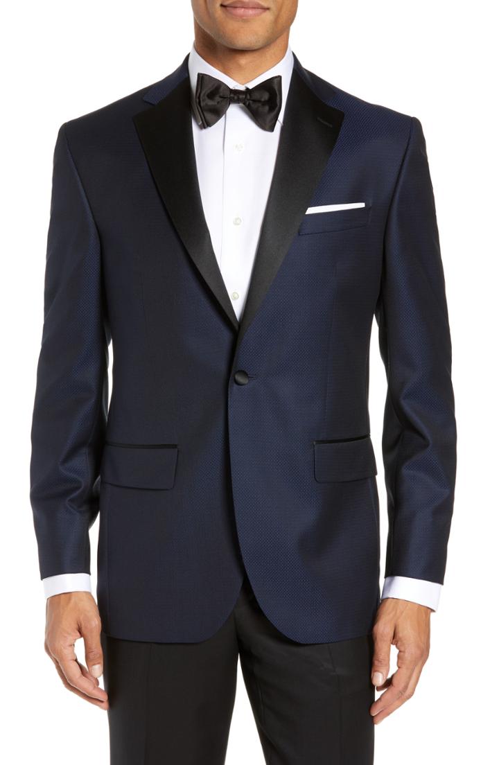 Men's David Donahue Reed Classic Fit Wool Dinner Jacket