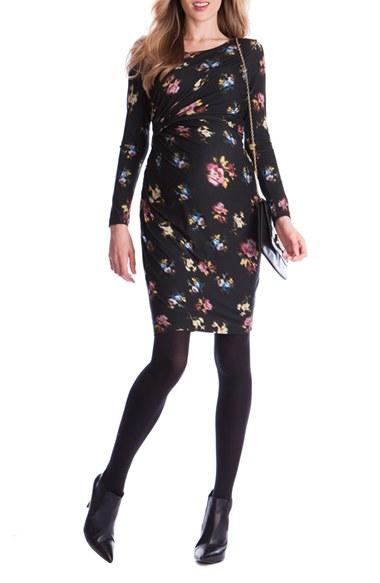 Women's Seraphine Lexie Floral Ruched Maternity/nursing Dress