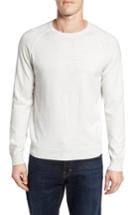 Men's Nordstrom Men's Shop Saddle Shoulder Cotton & Cashmere Sweater - White