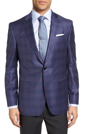 Men's Ted Baker London Jay Trim Fit Plaid Wool Sport Coat