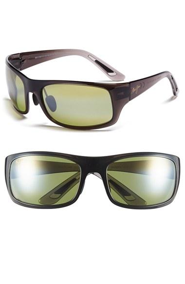 Men's Maui Jim 'haleakala - Polarizedplus2' Polarized Wrap Sunglasses - Grey Fade/ Maui Ht