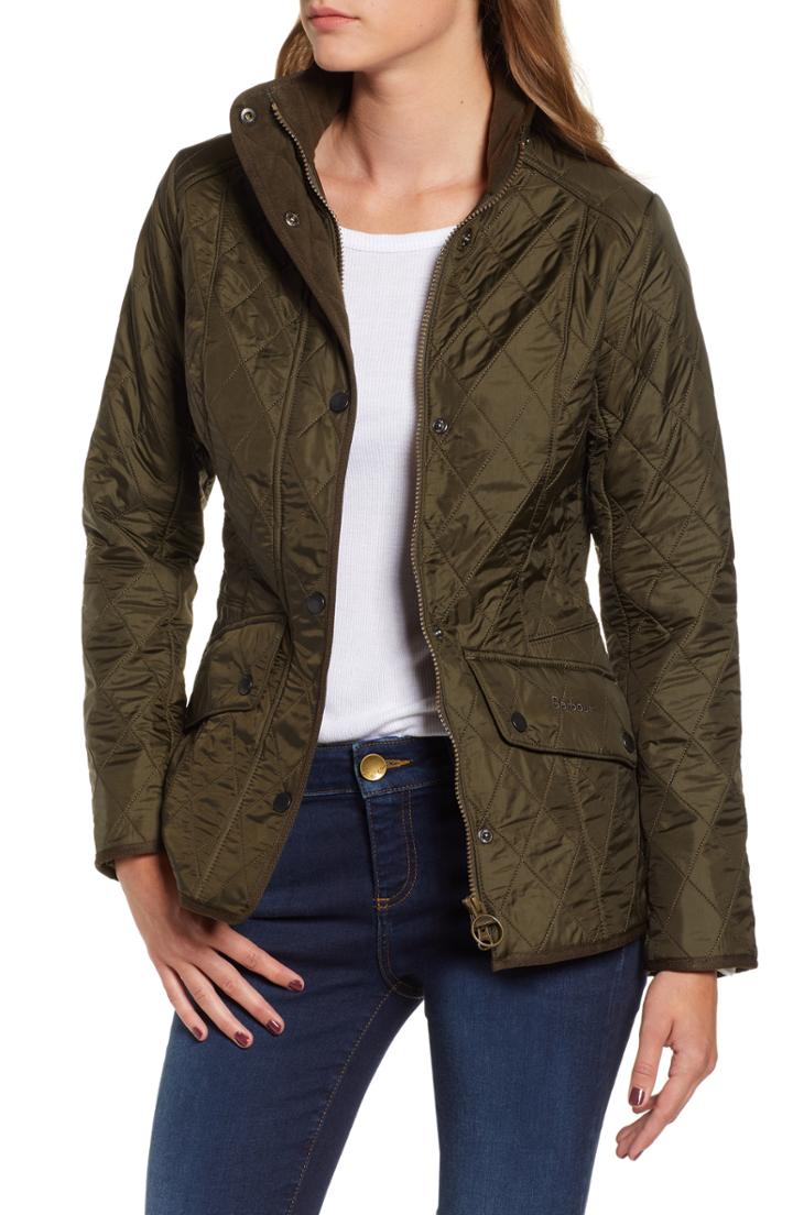 Women's Barbour 'cavalry' Quilted Jacket Us / 6 Uk - Green
