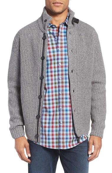 Men's Rodd & Gunn 'eldson' Zip & Button Cardigan - Grey