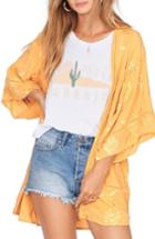 Women's Amuse Society Poolside Dreams Kimono /small - Yellow