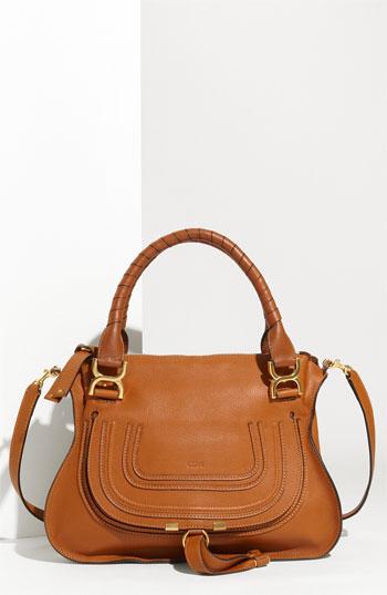 Chloe 'marcie - Small' Leather Satchel Tan