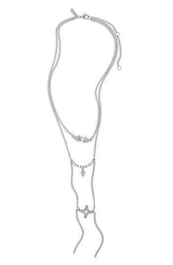 Women's Topshop Multi-stone Ladder Necklace