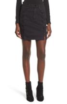 Women's Afrm Lace-up Denim Skirt - Black