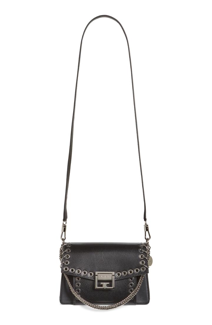 Givenchy Gv3 Eyelet And Rings Leather Shoulder Bag -