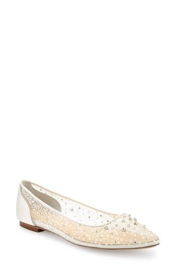 Women's Bella Belle Ariel Sequin Flat M - Ivory